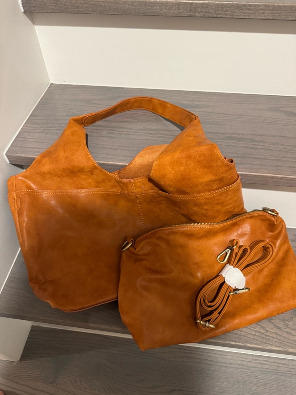 Val 4-Pocket Hobo Bag With Removable Crossbody Purse Handbag NEW !!!